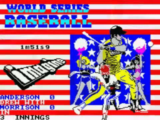 World Series Baseball title screen for ZX Spectrum